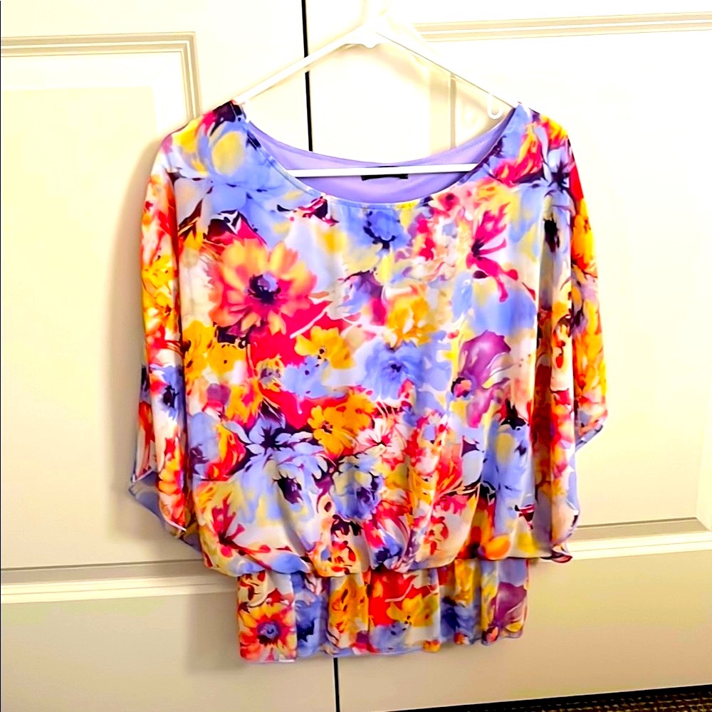 West Kei Floral Multi Color Women's Top